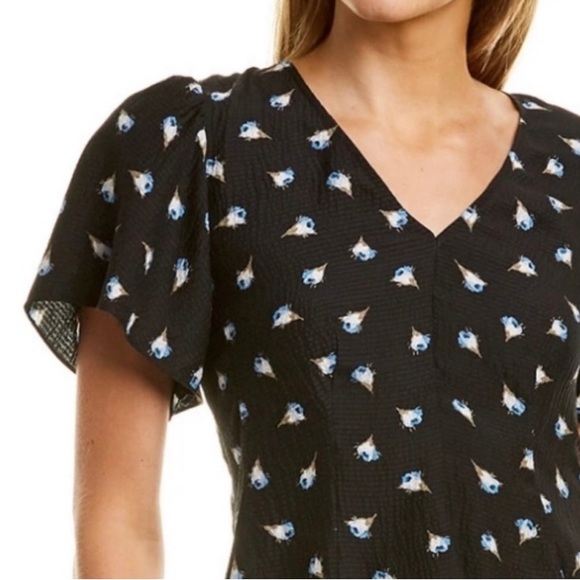 NWT Rebecca Taylor Silk Peplum Top- size 10 - Picture 2 of 6